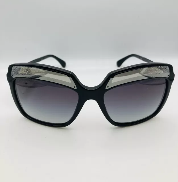 Chanel Sunglasses 4117-B Black Frame 101/8G Gradient Gray Lens Size:  62-16-125