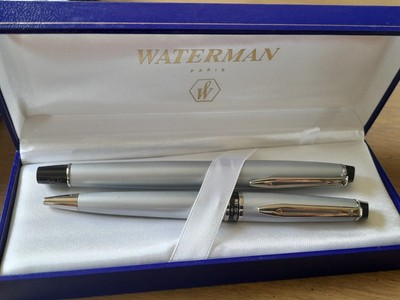 bille WATERMAN Expert Acier brossé INOX Parure plume 