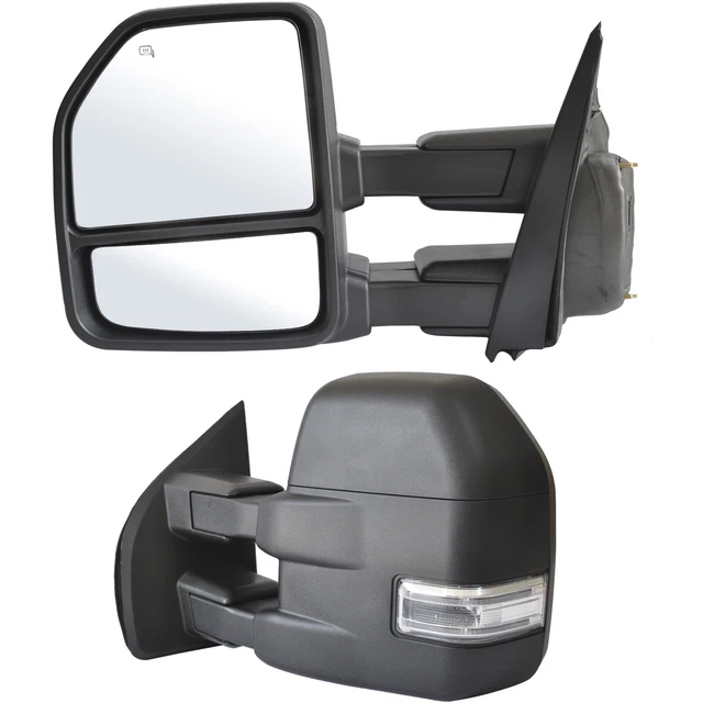 Power Heated Mirror Pair For 2005-2010 Jeep Grand Cherokee – LH & RH Set, Black