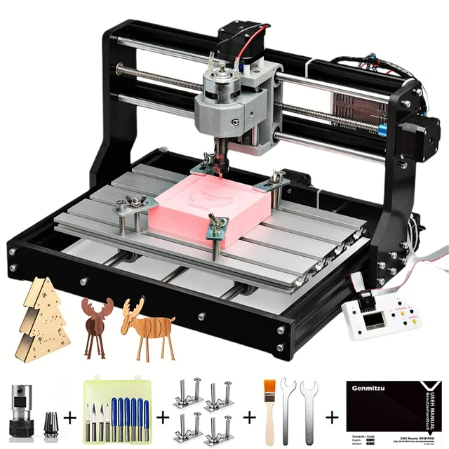 Genmitsu CNC 3018-PRO Router Kit GRBL Control 3 Axis Plastic Acrylic PCB PVC Woo