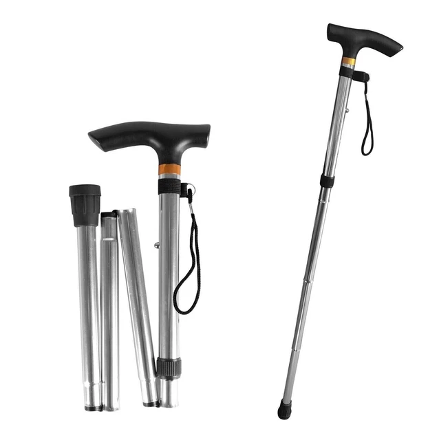 EASY FOLD WALKING Stick Adjustable Lightweight Aluminium Folding
