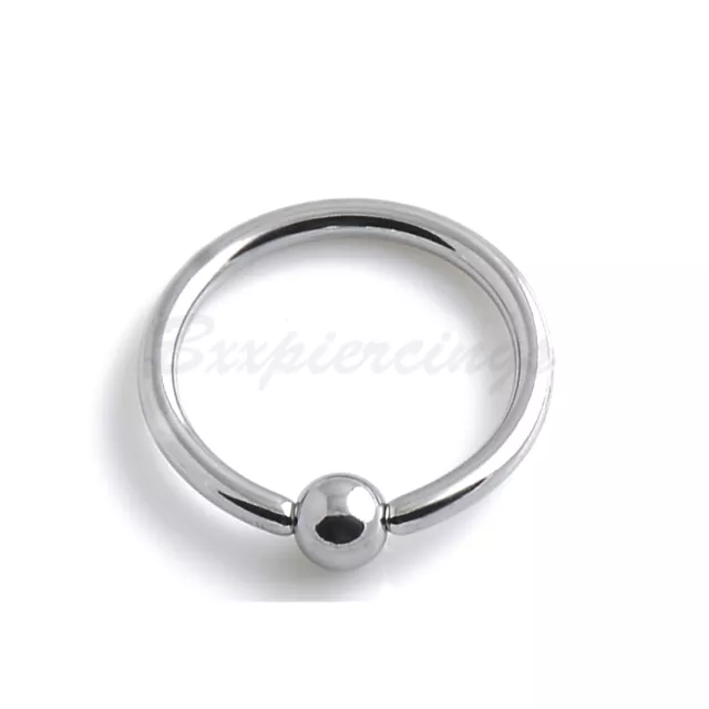 2 pièces 14 g 16 g toutes tailles boule de fermeture en acier BCR bague perle captive septum boucle d'oreille 3