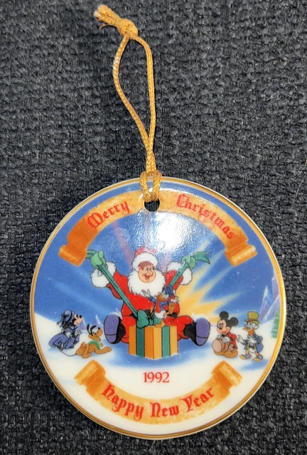 Walt Disney Theme Parks 1992 Porcelain Disc Ornament 8th Edition