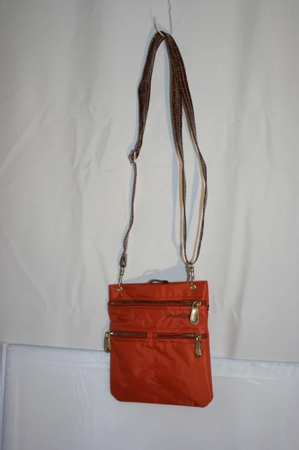 Samantha Brown Crossbody Bag Travel or Everyday Orange Adjustable Strap ~ NWT 3