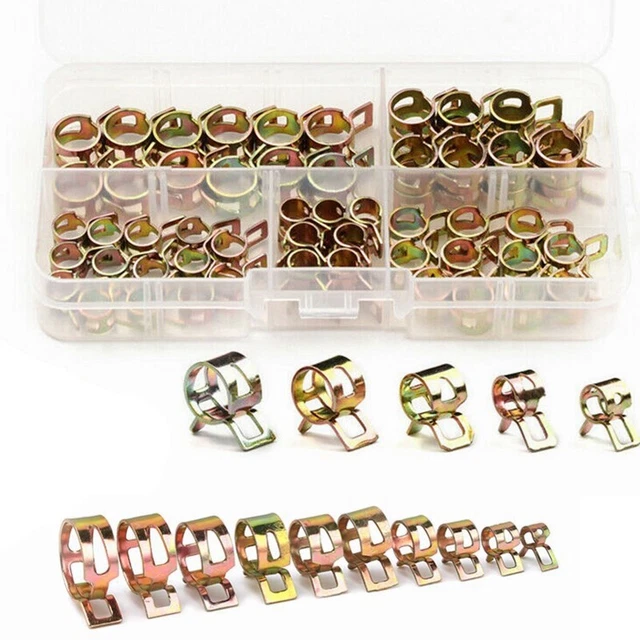 75 pz Set clip tubo 6-10 mm Q673B clip tubo molla aspirapolvere olio combustibile acqua CPU R3T5