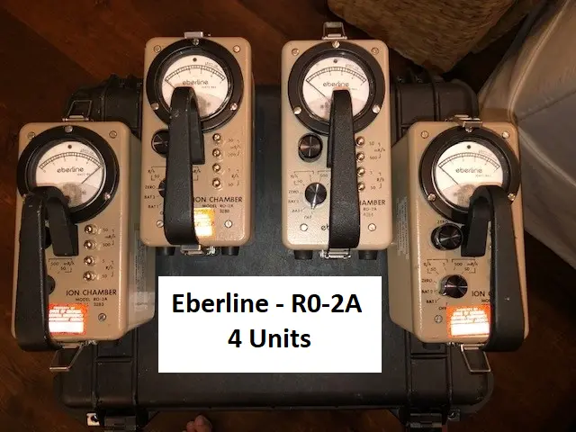 High Range Eberline Model R0-2A Ion Chamber Radiation Detectors