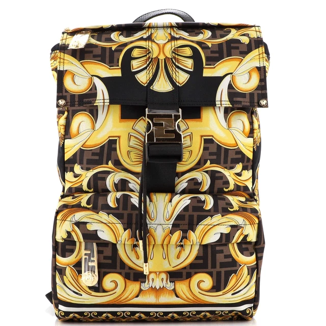 Fendi x Versace Fendace Fendiness Backpack Printed Zucca Nylon Medium Fendi x Versace Fendace Fendiness Backpack Printed Zucca Nylon Medium
