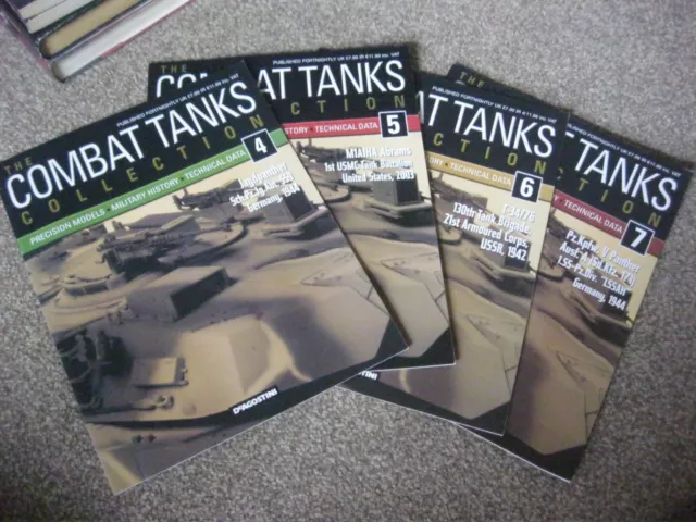 Job Lot Wholesale Of 4 Combat Tanks Collection Partworks 4 - 7 New