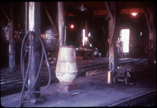 D&RGW Rio Grande roundhouse scene duplicate slide