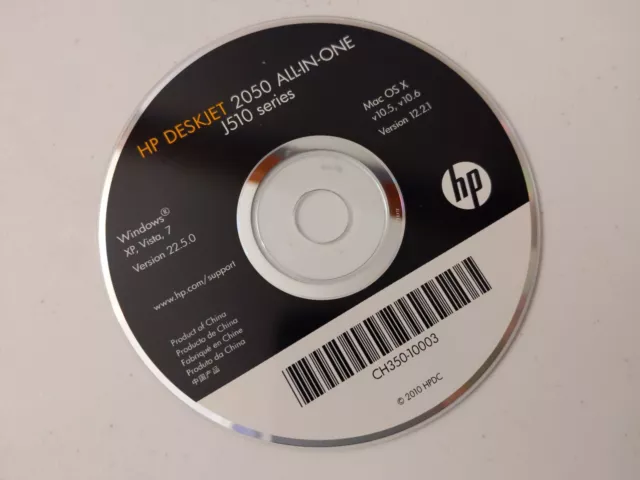 HP Deskjet 2050 J510 Series All-In-One Installation Disk