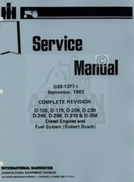 International 385 454 464 484 544 584 624 664 674 684 686 Engine Service Manual