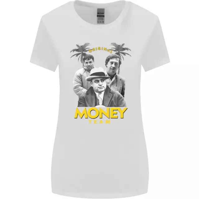 Money Team Pablo Escobar El Chapo Al Capone T-shirt donna taglio più largo 2