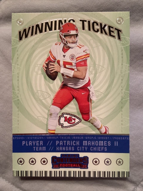 2020 Panini Contenders Winning Ticket #1 Patrick Mahomes II Chiefs Insert Card