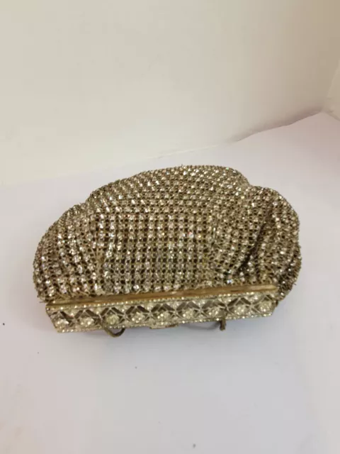 Fabulous art deco 1930s French rhinestone clutch bag 3