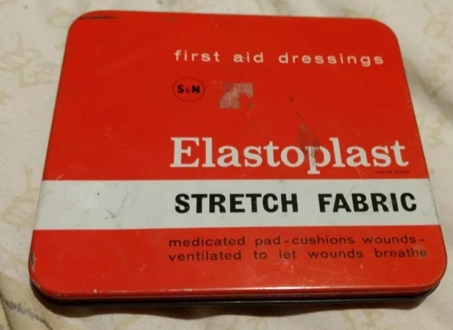 Elastoplast Stretch Fabric Plasters Vintage Tin