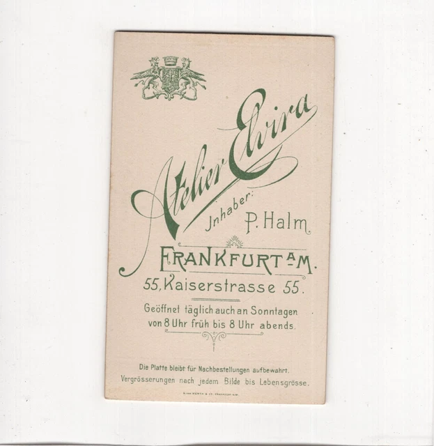 CDV Foto Herrenportrait - Frankfurt Main 1890er 2