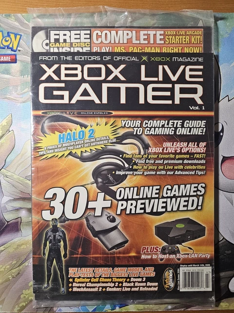 XBOX LIVE GAMER Magazine Vol 1 2004 Sealed In Bag With Arcade Disc Ms ...