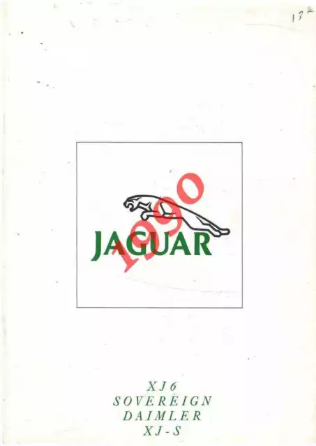 ▄▀▄ Brochure JAGUAR XJ6 Sovereign, Daimler, XJ-s (1990) Français ▄▀▄