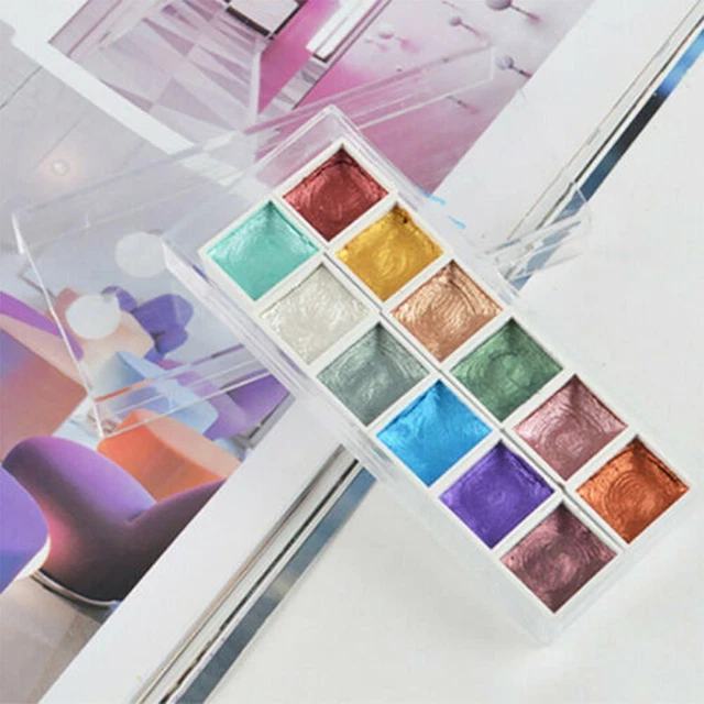 12Colors Glitter Art Supplies For Artists Set Watercolor Paint Z8W4