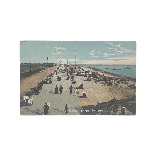 The Beach & Promenade, Southsea, Hampshire 1904 Postcard