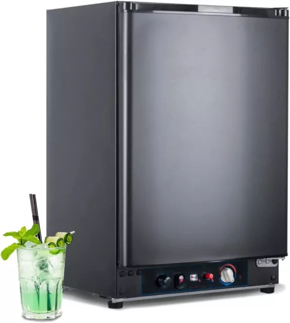 Smad 2.1 Cu ft Mini Refrigerator 3Way Propane Fridge 12V/110V Gas RV Camper Home