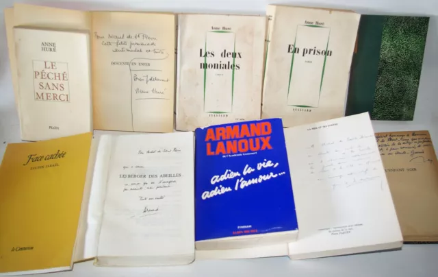 10 LIVRES avec ENVOIS AUTOGRAPHES à Michel de SAINT PIERRE (1916-1987) XXème