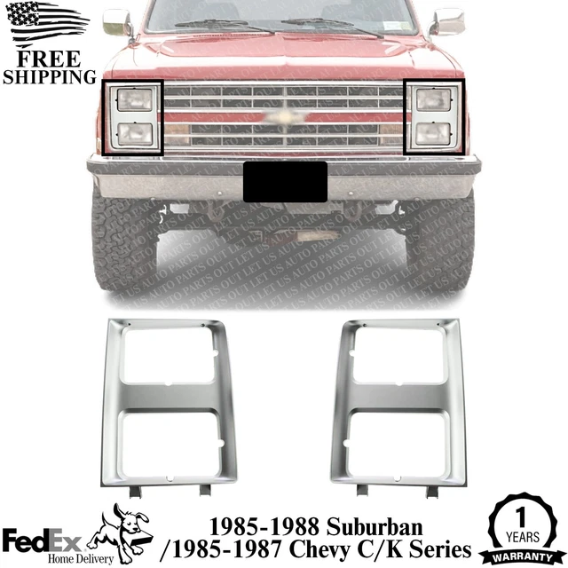 Front Right & Left Side Headlight Door For 85-88 Suburban/85-87 Chevy C/K Series
