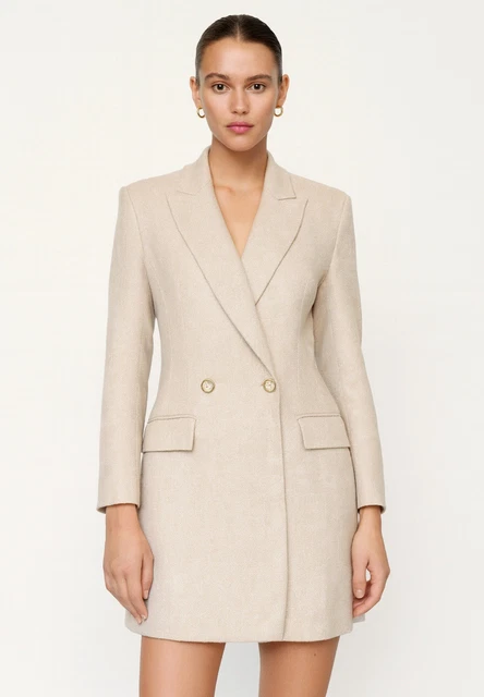 ZARA BLAZER DRESS V-Neck Double-Breasted Golden S,M Ref.8434/587 Bloggers  Fav. $115.00 - PicClick