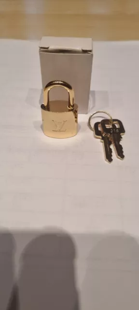 Louis Vuitton LV Gold Mini Padlock with matching Keys