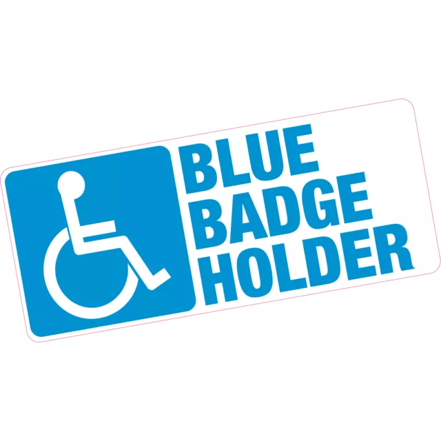 Blue Badge Holder Vinyl Sticker 200x85mm Car Motability Disability