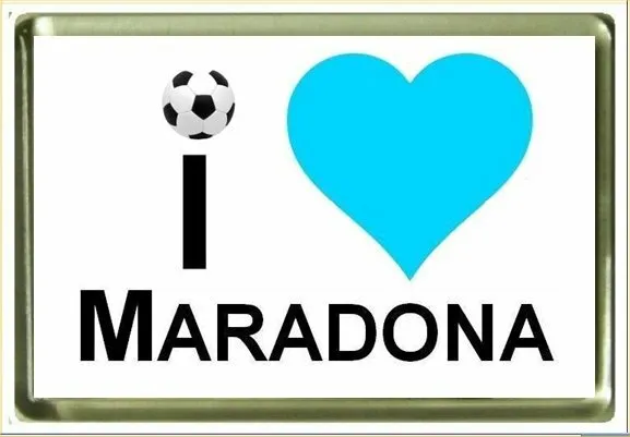 Fridge Magnet, I ❤ Maradona (Heart Love) Dimensions 7x4.5cm Bespoked New