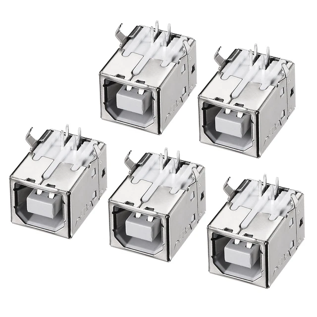 PCB conector USB tipo B hembra conector impresora inmersión 90 grados 5 unids