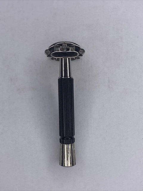 Vintage Gillette Black Super Speed TTO DE Safety Razor S-2 1972 3