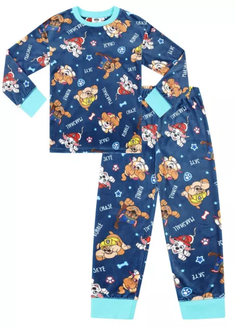 Paw Patrol Garçons de Luxe Polaire Pyjama Long Ensemble