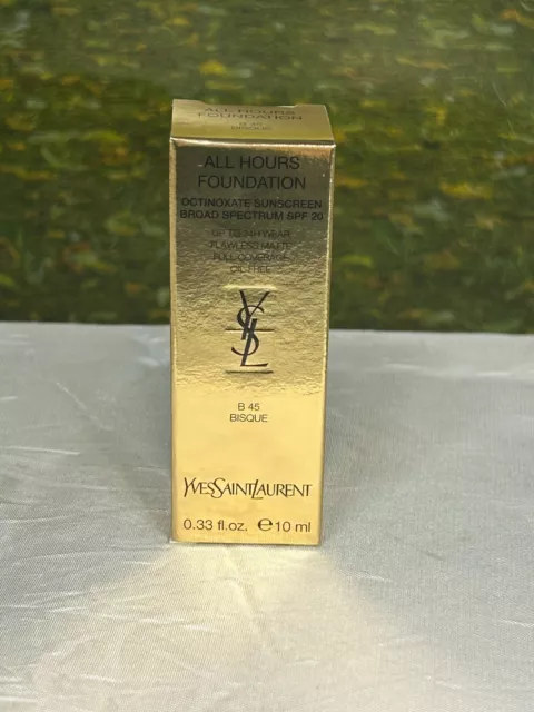 Yves Saint Laurent All Hours Foundation B45 Bisque Spf 20 10Ml (New With Box)