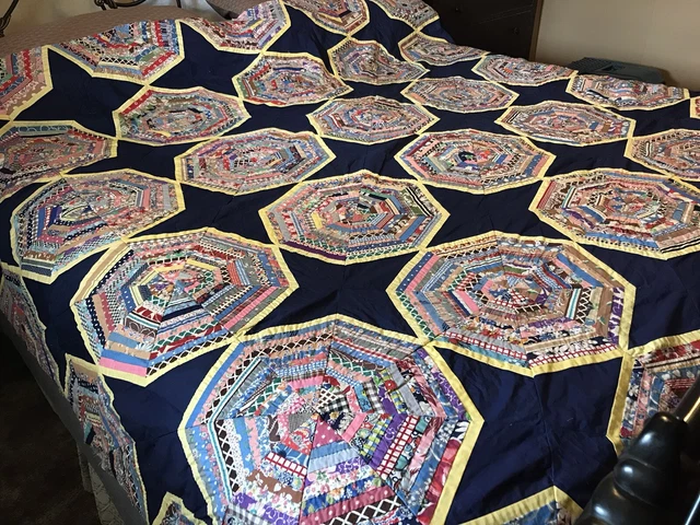 Top de edredón de tela de araña fabulosa de colección: muchos estampados de algodón y telas de bolsa de alimentación