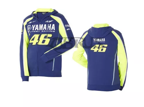 VERKAUF - Original Yamaha 18 Valentino Rossi VR46 Damen blau/gelb Kapuzenpullover