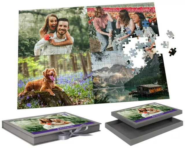 Custom Photo Collage Jigsaw Puzzle 300 Piece Personalised Picture Valentines