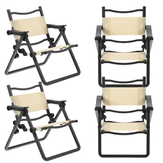 4 Pcs Cute Cell Phone Stand Mini Foldable Chairs Miniature Model