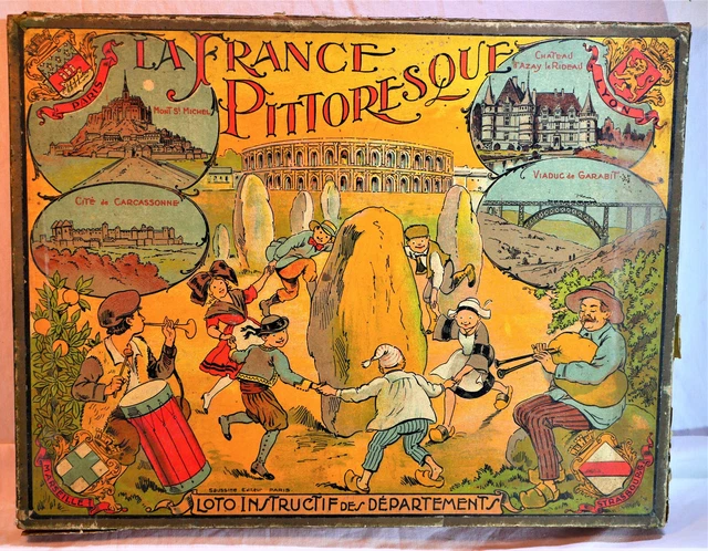 Ancien Loto De Géographie UNIS - Jeu De Société Vintage