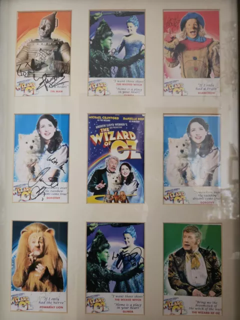 Wizard Of Oz Signed Postcards Michael Crawford, Hannah Waddingham Danielle Hope