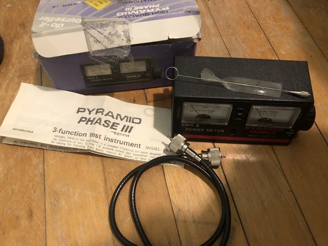 Pyramid Phase III Model SWR-14 SWR & Power Meter For CB Radio 10 100 W  NIB