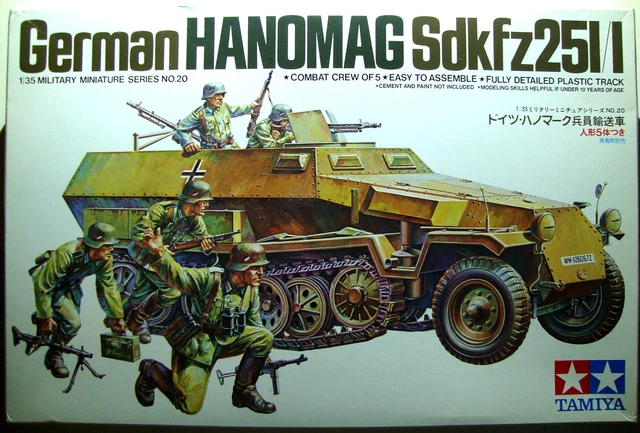 YD023 ESCI 1/72 maquette vehicule 8617 Hanomag with German Infantry