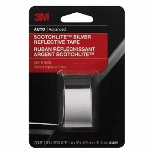 3M™ Scotchlite 580 reflective vinyl tape black color reflects white - 12in  x 8in 