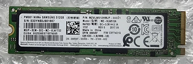 Samsung pm961 512gb sales