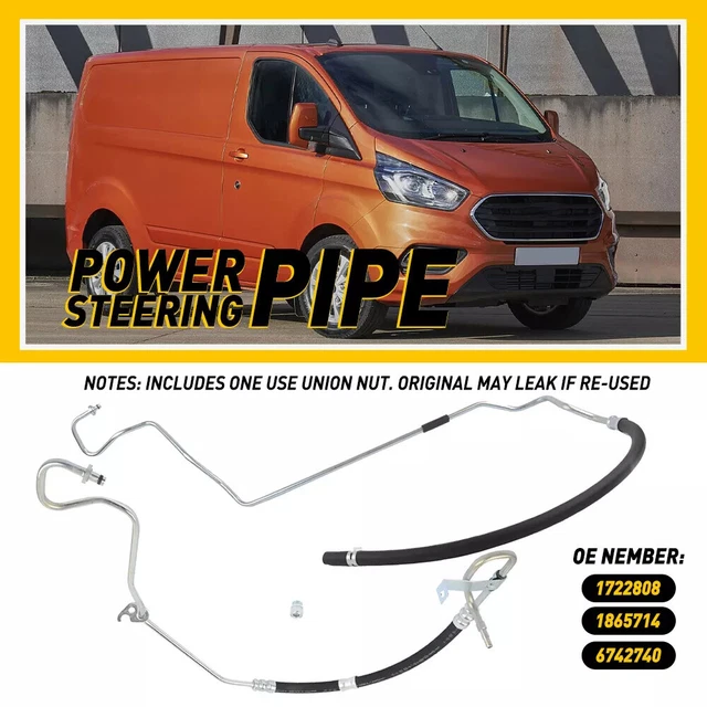 HIGH&LOW FITS FORD Transit Custom Power Steering Hoses Pipes 2.2 FWD ...
