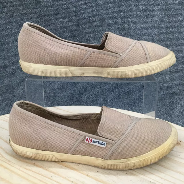 Superga Shoes Womens 9 2210 Cotw Sneakers Slip On Flats S007WA0 Beige Canvas