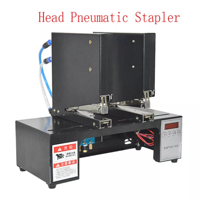 Pneumatic Stapler Double Head Automatic Electric Stapler Binding Machine 110V