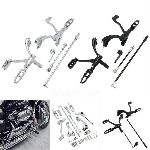 Forward Controls Foot Pegs & Linkages For Harley Sportster 883/1200 (2014-2022) - Black Aluminum Kit