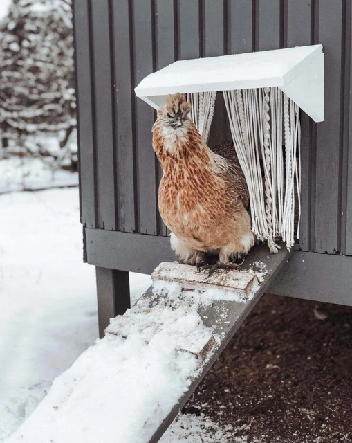Cortina de gallinero macramé hecha a mano